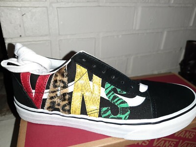 NIB VANS Multi ANIMAL RASTA Black OLD SKOOL Sneakers Shoes 7  display picture 1