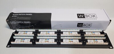 Cat6 Patch Panel 48 Ports 110 Type Rackmount RJ-45 2U 19'' 22-26 AWG SOLIT T568AB