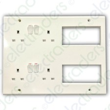Deta S1985 Multimedia Lounge Plate with DB184 Flush Steel Back Box