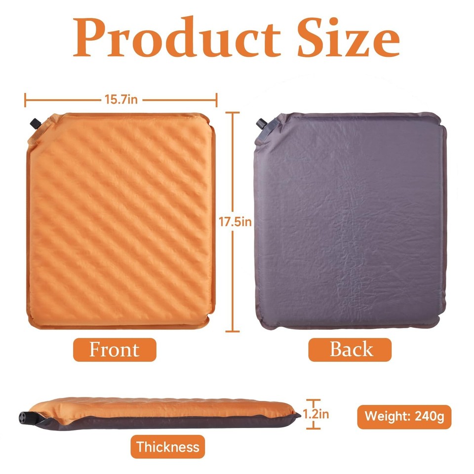 Inflatable Seat Cushion, Portable Airplane Stadium Bleacher Sitting Pad