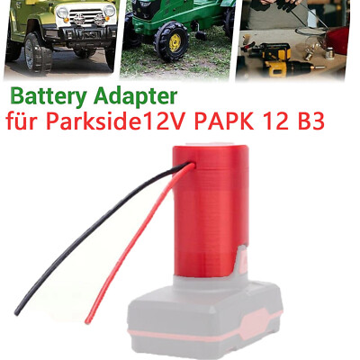 1xDIY Adapter für Parkside12V PAPK 12 B3 Akku Dock Power Connector DIY mit 14AWG