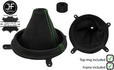 GR?N NAHT LEDER SCHALTSACK+KUNSTSTOFFRAHME TOP RING F?R MAZDA 2 2007-2014