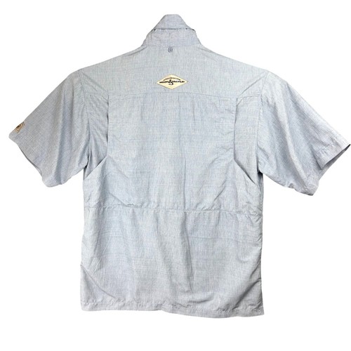 Hook & Tackle Technical Fishing Shirt Mens M Blue Quick Dry Sun Protection - Picture 2 of 14