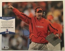 GUS MALZAHN SIGNED AUBURN TIGERS 8x10 PHOTO BECKETT BAS COA D32920