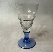 Verre ancien de bistrot / absinthe / manganèse pied bleu VERRERIES DE NANCY