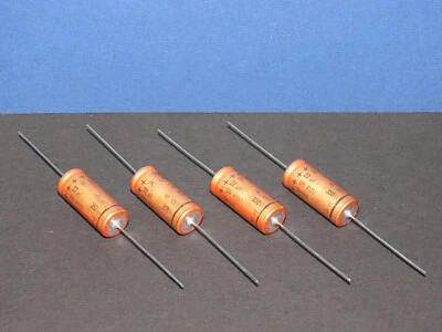 Roederstein Kondensator axial Elko 22uF 350V 105° 31x12 mm Lot mit 4 Stk. - Bild 1 von 2