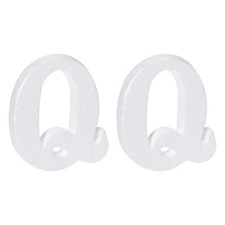 Foam Letters Q Letter EPS White Polystyrene Letter Foam 100mm/4 Inch, Pack of 2