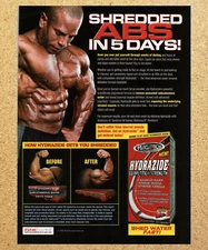 Muscletech Hyrazide Shed Water GNC - Magazine Print Ads Ephemera Art 2009