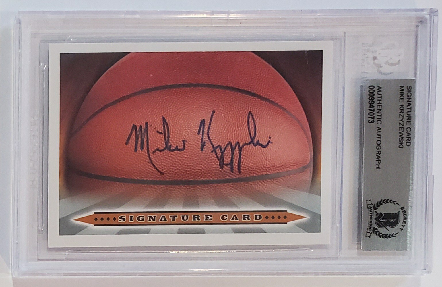 MIKE KRZYZEWSKI Autographed Signed Auto 2013 Signature Card BGS BAS Autograph Duke Basketball 