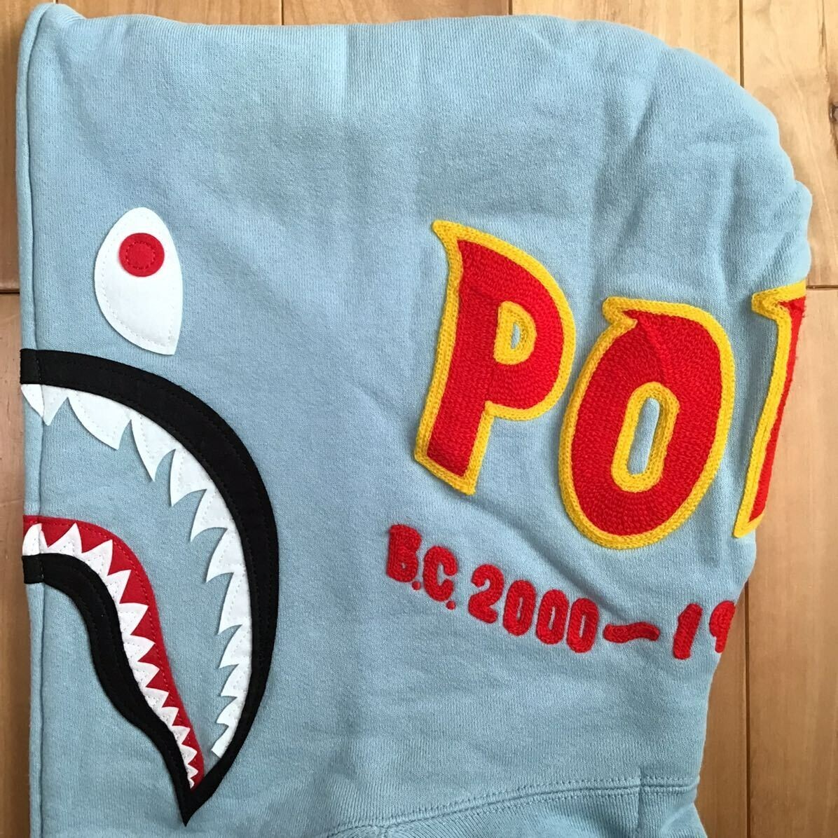 BAPE Shark full zip hoodie a bathing ape PONR Light blue