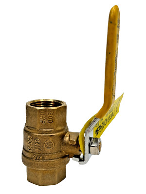 Apollo 94A-104-01  3/4'' NPT Brass Ball Valve, Full Port 600-psi CWP, Lever Op.