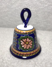 Talavera S. S. Deaparicio Pue Mexico Pottery Clay Bell Chime Bell Hand Painted.