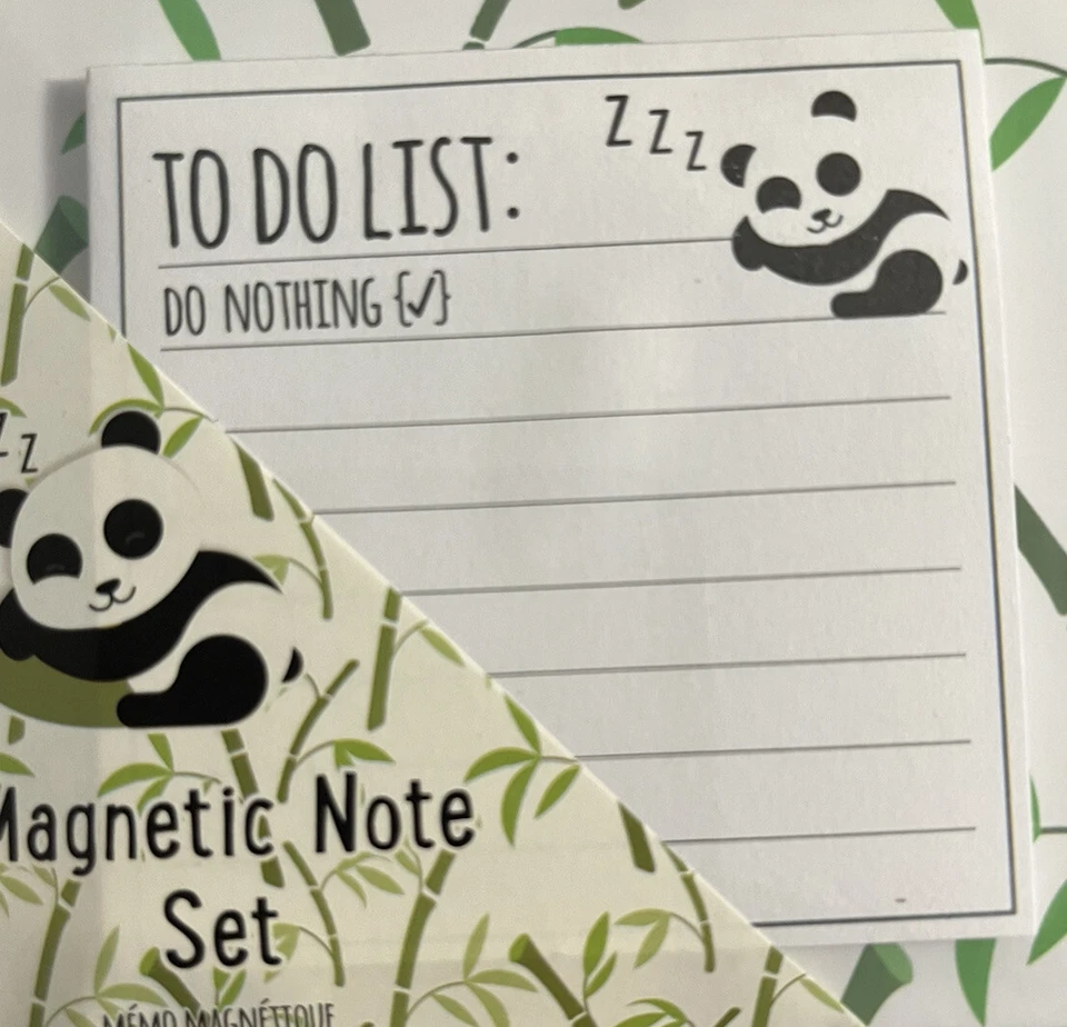 Panda Design Set Sticky Memo Notes, On A Magnetic Backed Note Set 27cm X 21cm - Image 4 of 4