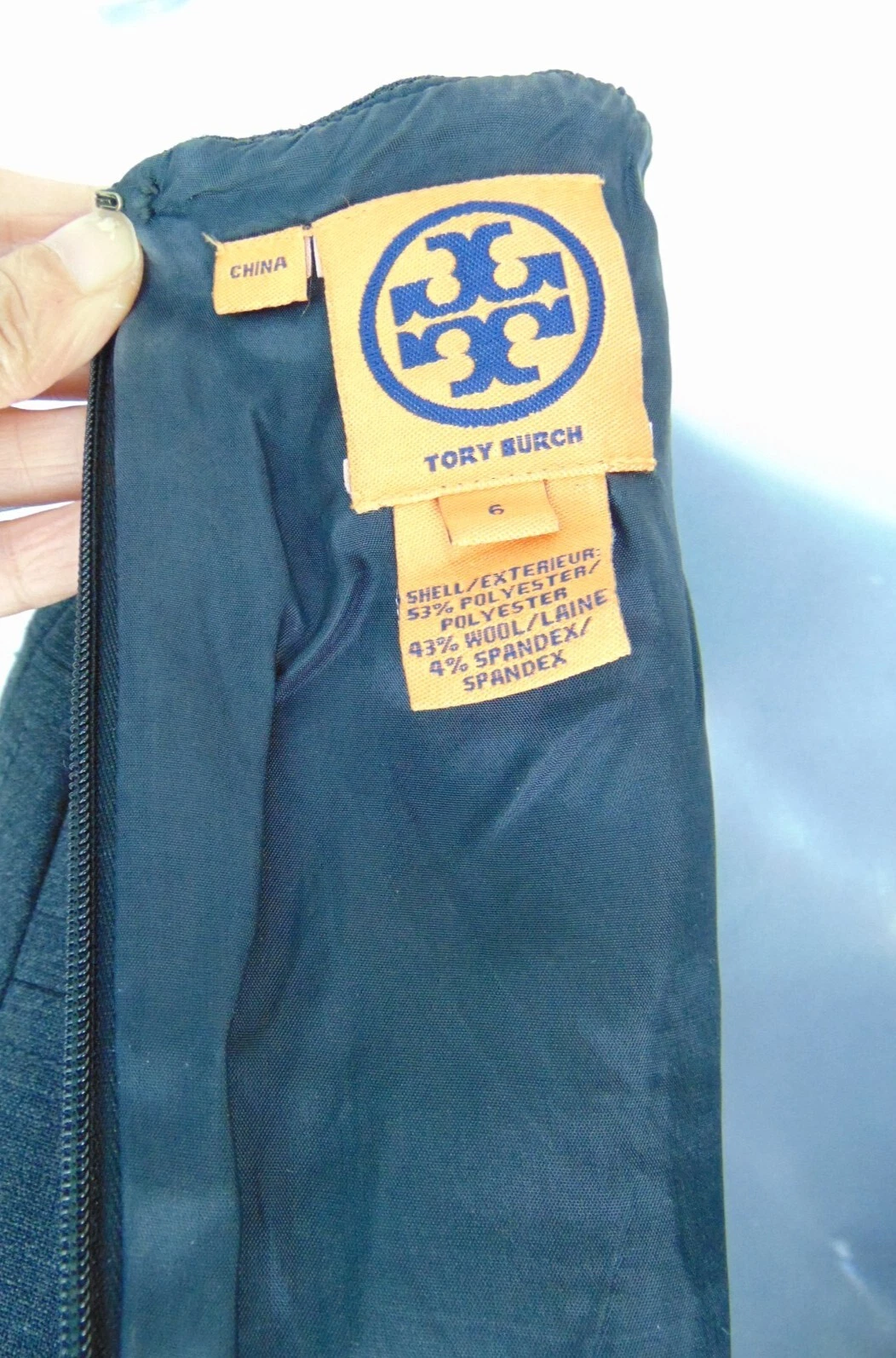 Abito tubino business Tory Burch grigio manica corta taglia 6