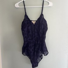 Vintage Victoria's Secret Gold Label Teddy Nighty Lingerie Bodysuit Size M Chic