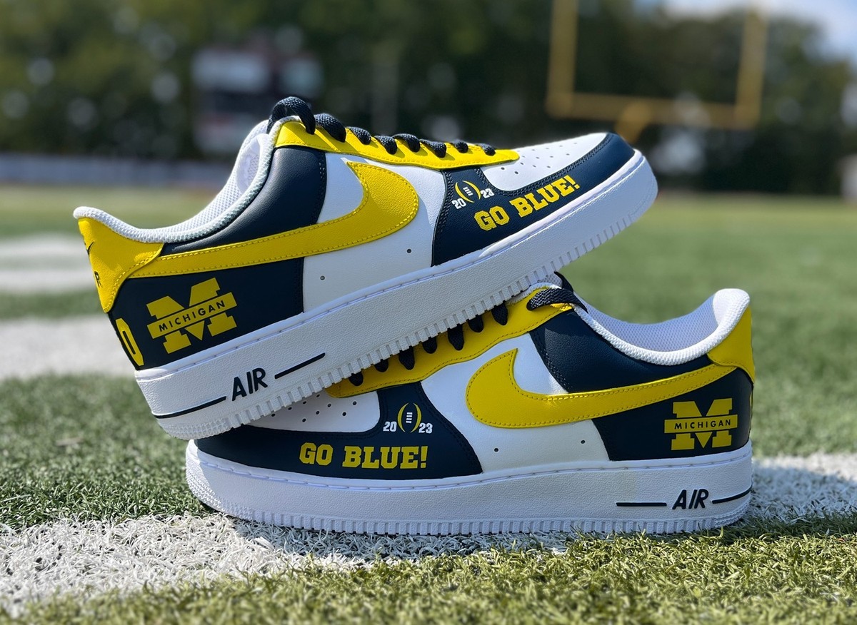 Customized Nike air size 8.5 for that Michigan fan University of Michigan Custom Painted Air Force 1 | eBay main image 3