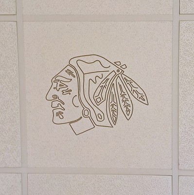 Chcago Blackhawks Ceiling Tile - One-of-a-kind