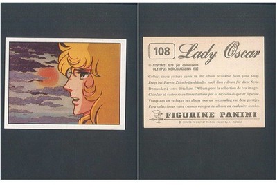 Lady Oscar (1982) Figurina n. 108 Ed.Panini Nuova con Velina  