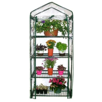 PARKLAND Greenhouse Cold Frame 4 Tier With Shelving & Reinforced Cover Outdoor Garden