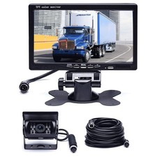7" Backup Camera with Monitor Kit, Waterproof 18 IR LED Night Vision Reverse ...