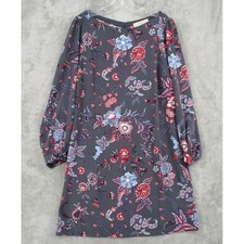 Ann Taylor Loft Dress Womens Size M Floral Paisley Puff Sleeve Romantic Boho
