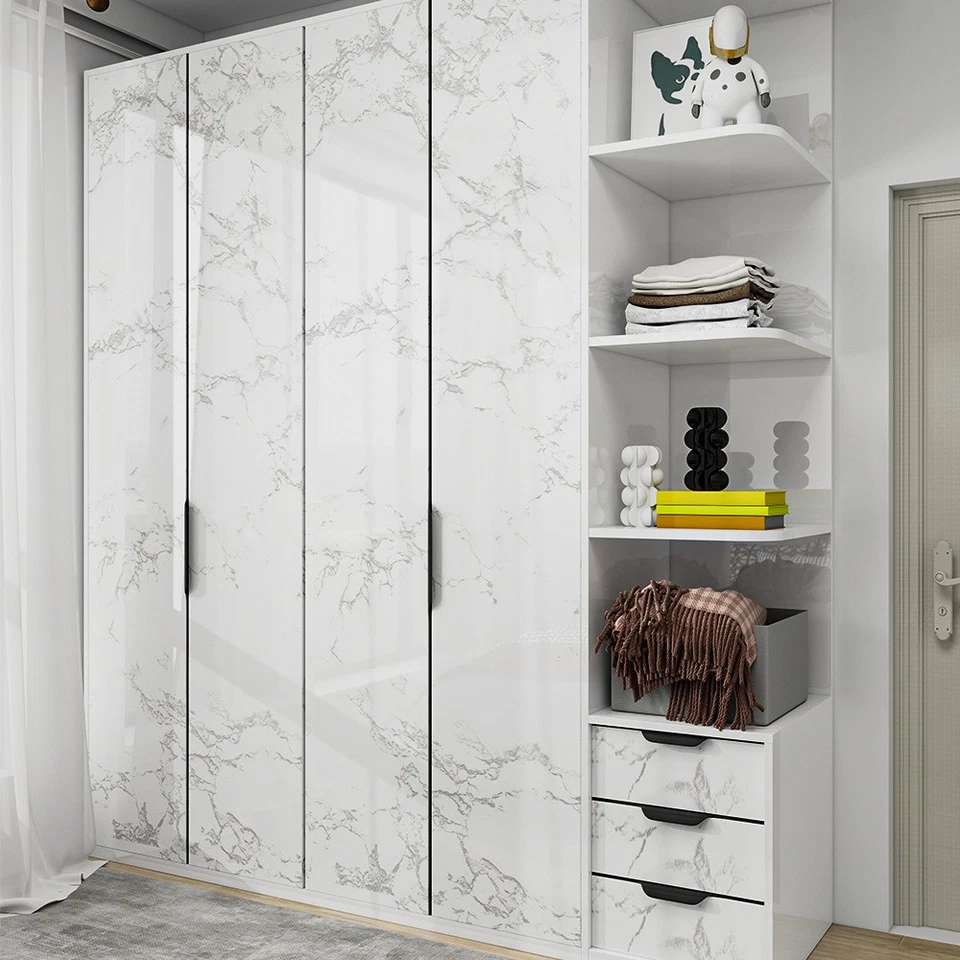 White Marble Contact Paper 23.6" *197" Self Adhesive Peel and Stick Wallpaper - Image 3 of 4