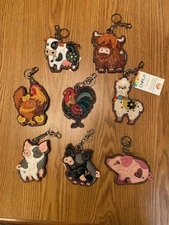 CHALA FARM ANIMAL KEY FOBS!!   8 FABULOUS CHOICES!!   NEW: HEN with CHICKS