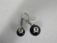 Set of 8 Ball Billiard Pool Key Chains