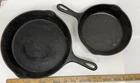 Lot Cast Iron Deep Frying Pan Skillet Lot 11” Wagner Ware Sidney O #9 9” USA R