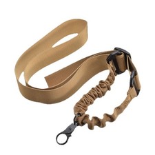 Tactical 1 One Single Point Sling Tan Adjustable Bungee Rifle Gun Sling Strap