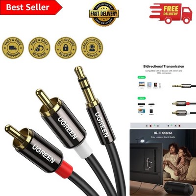High-Quality 3.5mm to RCA Audio Cable, 6.6FT for Flawless Sound Performance