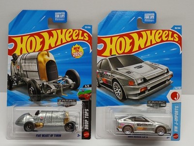 Lot of 2 Hot Wheels Zamac 1985 HONDA CR-X and FIAT BEAST OF TURIN *2026 H case