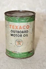 New ListingVINTAGE TEXACO OUTBOARD MOTOR OIL CAN ONE QUART FULL '