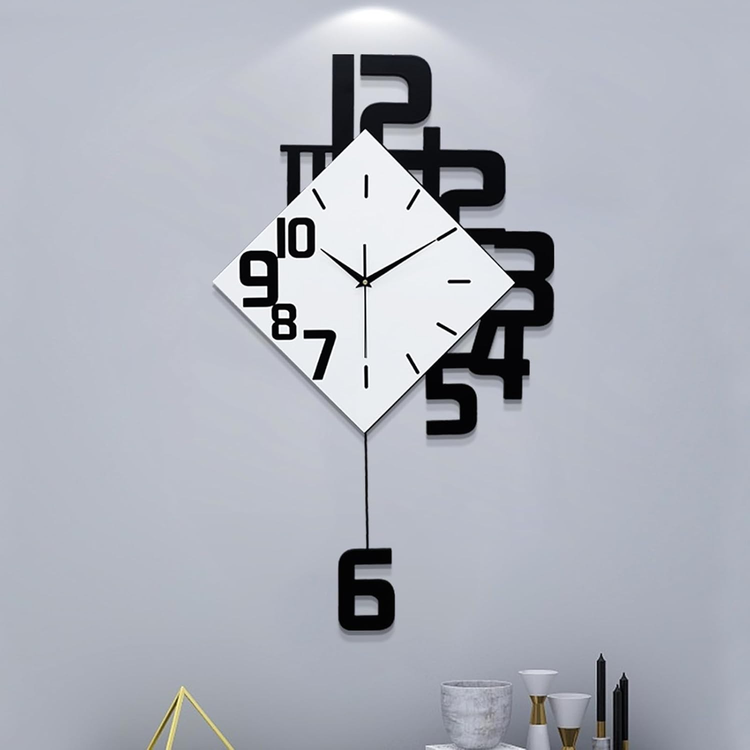 Decorative Wall Clock for Living Room Large Modern Wall Clocks with Pendulum