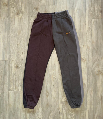 Nike Damen Jogginghose Schwarz/Grau XS Baumwolle elastischer Bund Tapered