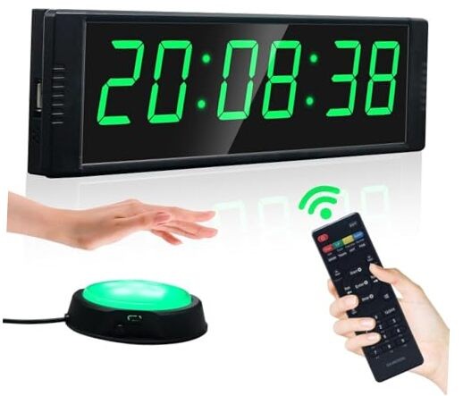  Gym Clock for Home Gym with Start/Stop Button, Interval Timer for plug-in