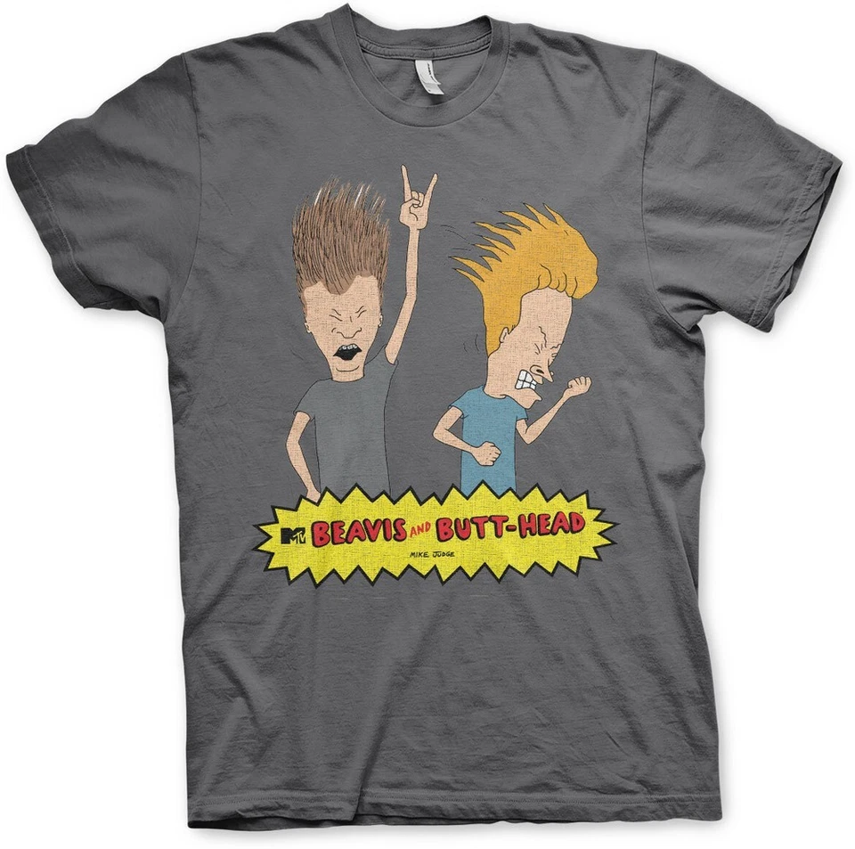 Beavis and Butt-Head Headbanging T-Shirt Dark-Grey - Bild 1 von 1