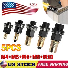 5Pcs Manual Rivet Nut Tool Adapter Carbon Steel Flat Head Threaded Insert Nuts