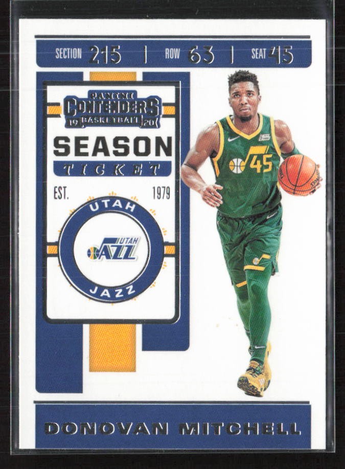 2019-20 Panini Contenders #31 Donovan Mitchell Utah Jazz (V)