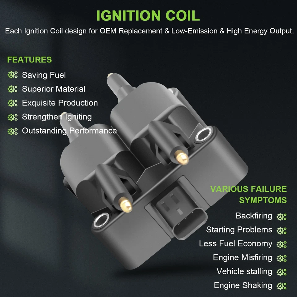 For 1995 1996 1997 1998 1999 Dodge Avenger 2.0L L4 Ignition Coil & Spark Plug - Изображение 4 из 4