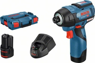 Bosch Akku-Drehschlagschrauber GDR 12V-110, mit 2 x 3.0 Ah Li-Ion Akku, L-BOXX