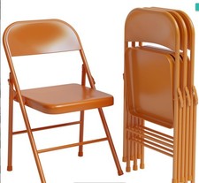 Commercial Heavy Duty Steel Folding Chairs 4-Pack Indoor Outdoor