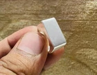 Signet Rings Men 925 Silver Chunky Ring Silver Heavy Ring Square Handmade Ring