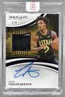 Collin Sexton 2024 Panini Immaculate FOTL GU Patch Auto 4/8