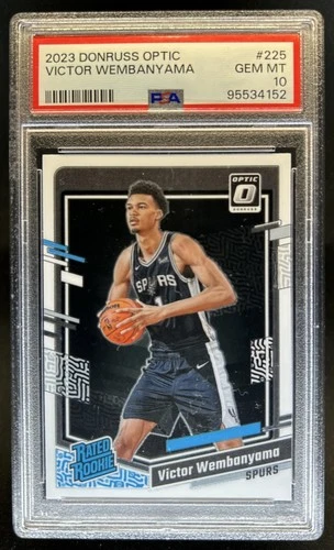 2023-24 Panini Donruss Optic Victor Wembanyama RC Rated Rookie #225 Spurs PSA 10
