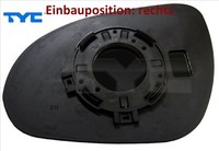 TYC 313-0073-1 Spiegelglas FüR AußEnspiegel Rechts FüR Hyundai