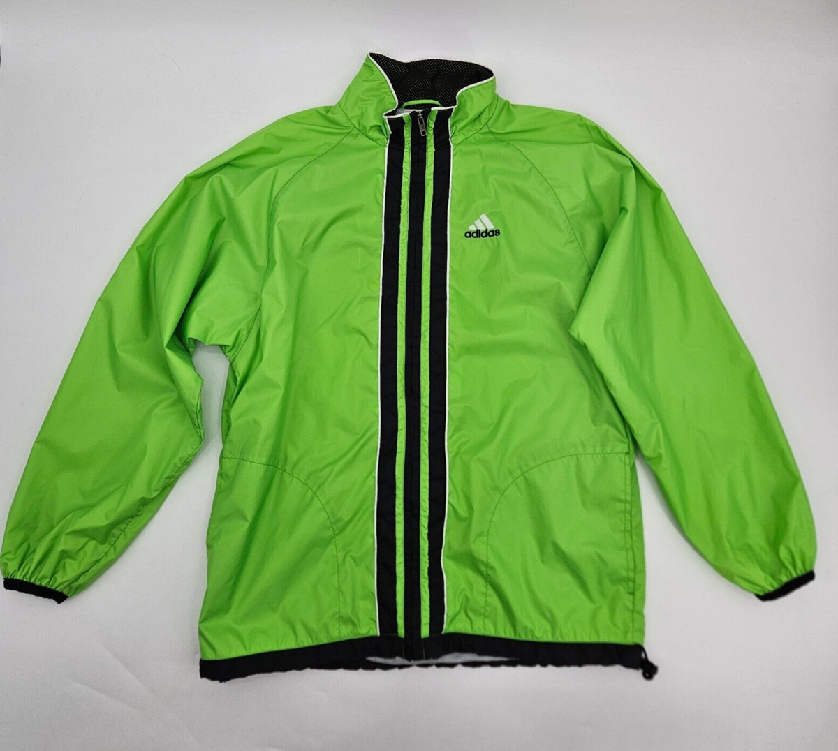 ウォーキング・ランニングウェア 00s old adidas tech nylon set-up y2k Y2K Adidas Windbreaker Neon Green Black Men's Size Small