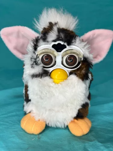 Furby “Snow Leopard” White Brown & Black *NOT WORKING* Electronic Toy