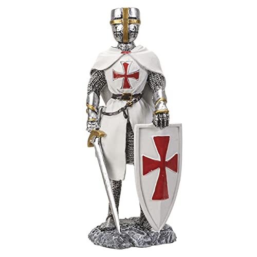 Pacific Trading Crusader Knight with Shield Figurine 8 Inch Multicolor-image