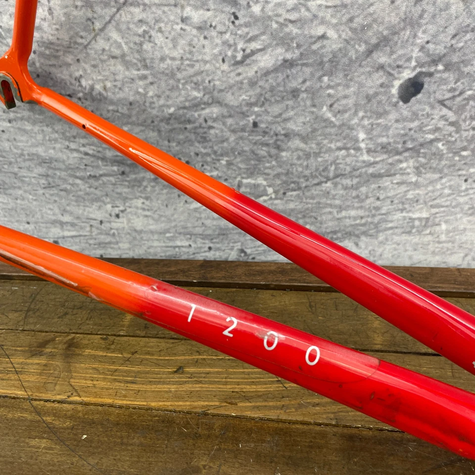 Vintage Trek 1200 Frame Set 56 cm 700c  Orange Red Fade Bike Bonded Aluminum 130 - Image 4 of 4